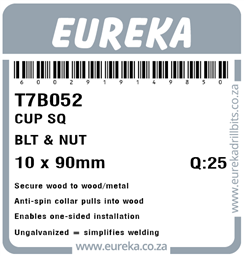 T7B052 - Cup Square Bolt & Nut -T7B052_Label_T